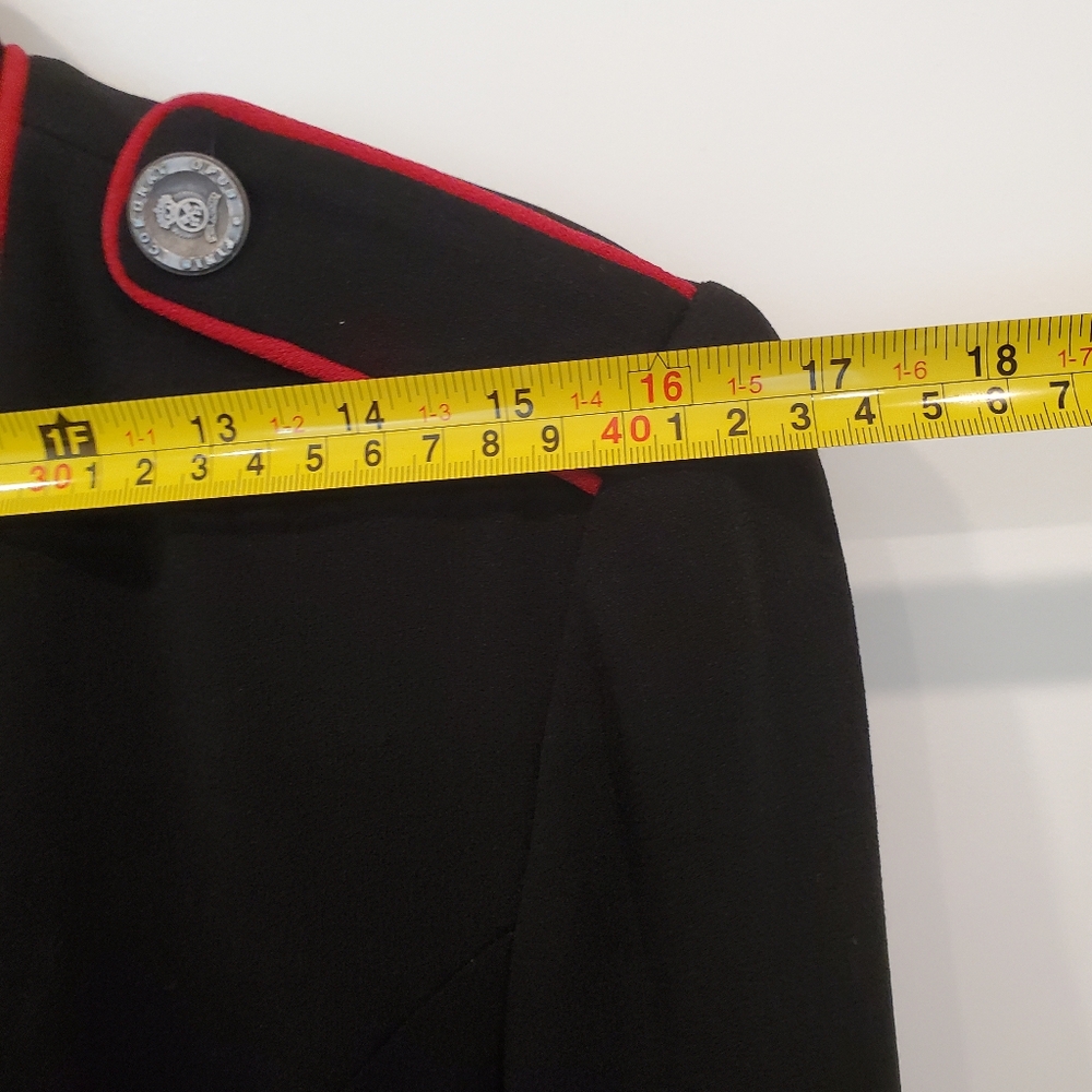 DRLA Jacket Black with Red Trim Piping Size Medium - Picture 5 of 9